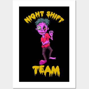 Team Night Shift, Scary Zombie Posters and Art